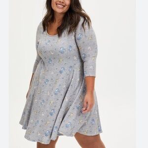 Torrid Disney The Aristocats Toss print music cats midi skater dress size 1X